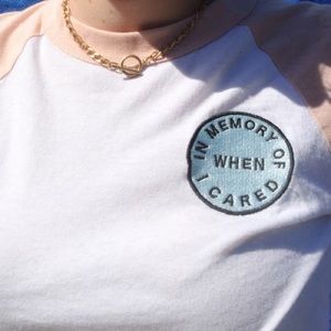 “In Memory of When I Cared” Crop Top